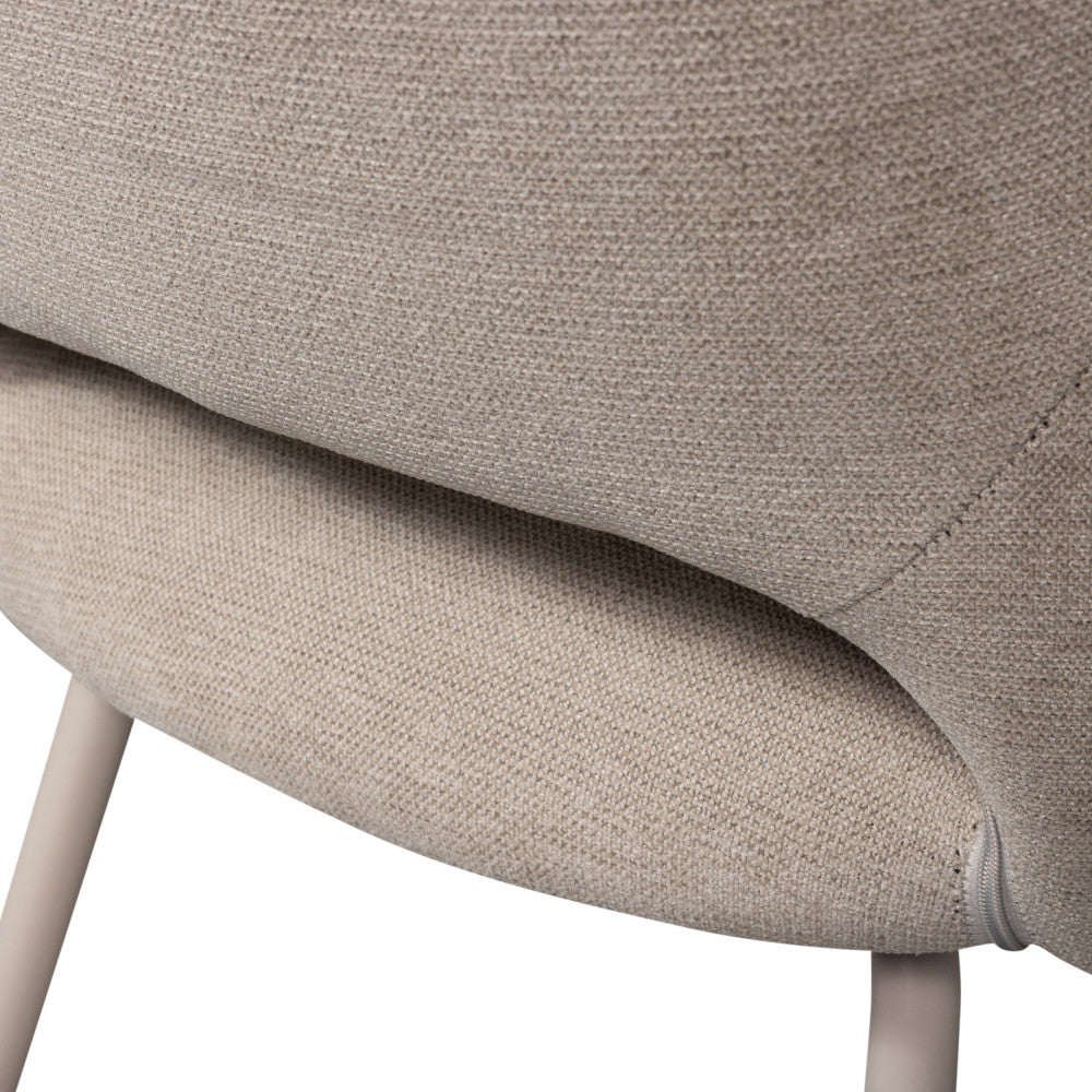 Jenny - Lot De 2 Fauteuils De Table - Tissu - Beige