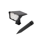 Set of 2 solar spotlights 2 in 1 projector to stick or fix rectangular powerful lighting dimmable white LED CURTIS H31.5cm - REDDECO.com