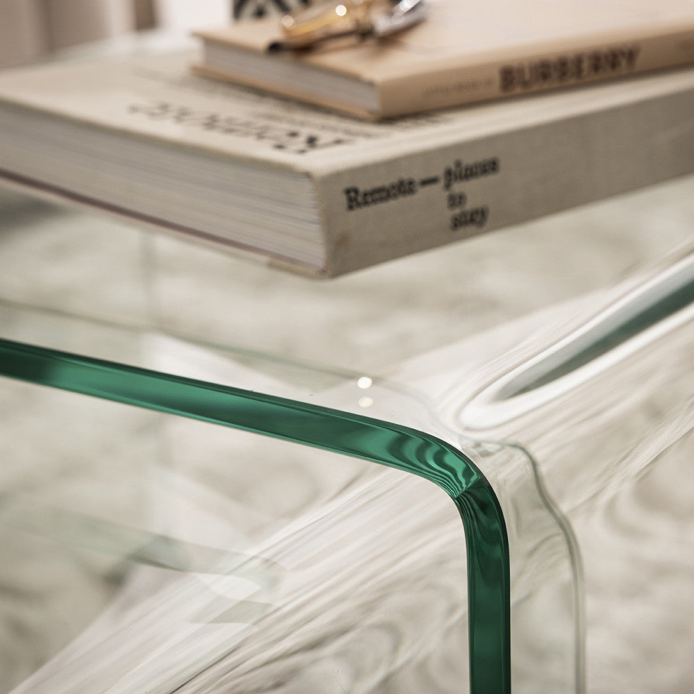 Nido - Lot De 2 Tables Basses Gigognes - Verre - Transparent