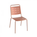 Aria - Set Di 4 Sedie Da Giardino - Metallo - Terracotta