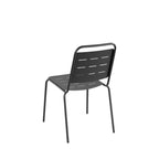 Aria - Lote De 4 Sillas De Jardín - Metal - Gris Oscuro