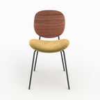 Simone - Lot De 2 Chaises En Velours Jaune Moutarde