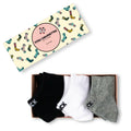 Lot de 3 chaussettes basses avec message "Fuck Off". Taille 35-41. Confortables, discrètes et rebelles. Trois couleurs pour un style affirmé et décalé.
