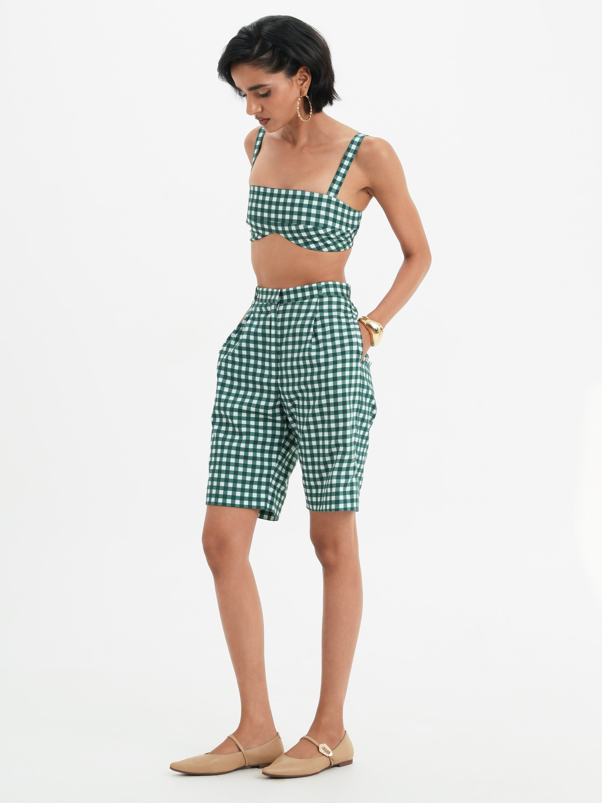 Lou Shorts - Pine Vichy