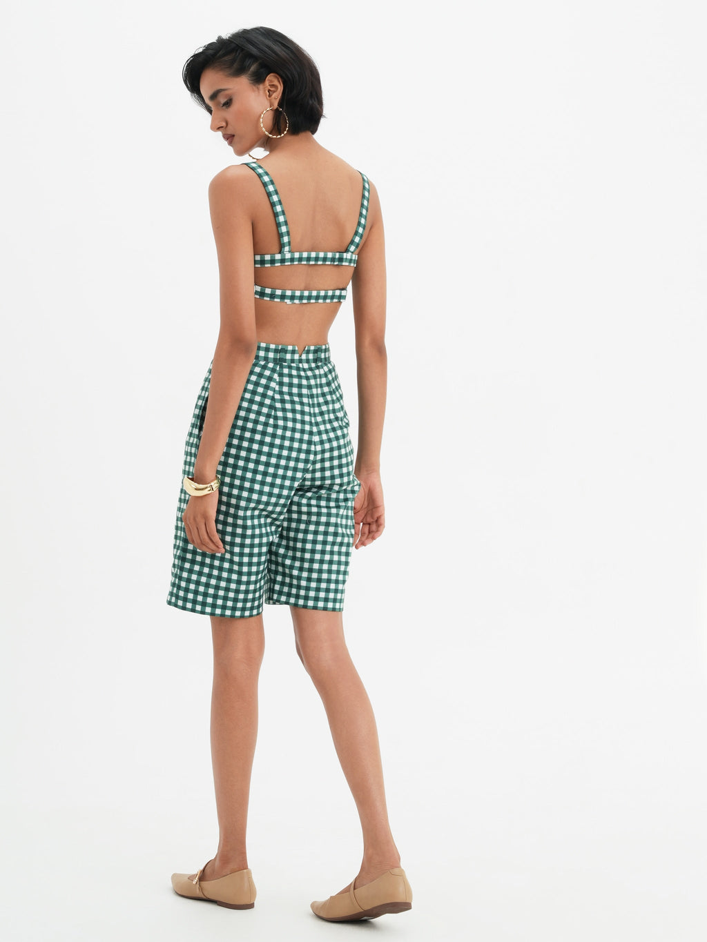 Lou Shorts - Pine Vichy