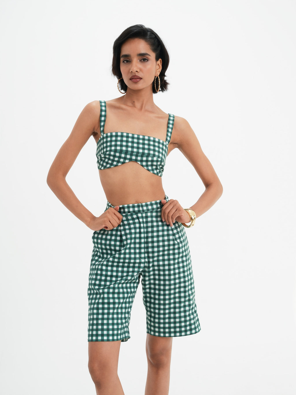 Lou Shorts - Pine Vichy