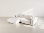 Louise - 4-Seater Corner Sofa - Textured Velvet - Beige