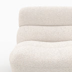 Teddy - Fauteuil En Tissu Bouclé Blanc