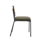 Luciano - Set of 2 Chairs - Bouclé Fabric - Khaki Green