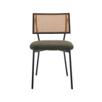 Luciano - Set of 2 Chairs - Bouclé Fabric - Khaki Green