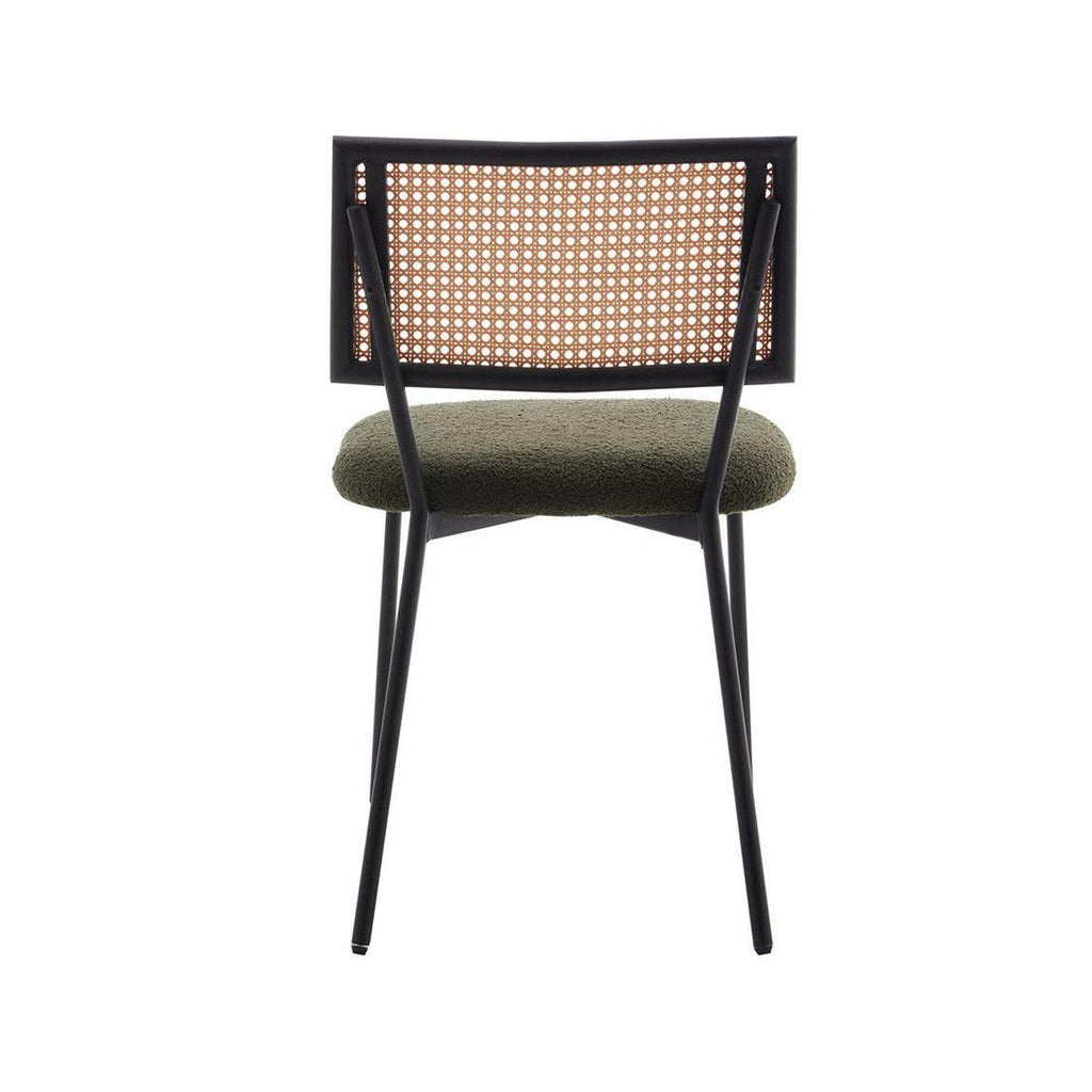 Luciano - Set of 2 Chairs - Bouclé Fabric - Khaki Green