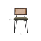 Luciano - Set of 2 Chairs - Bouclé Fabric - Khaki Green