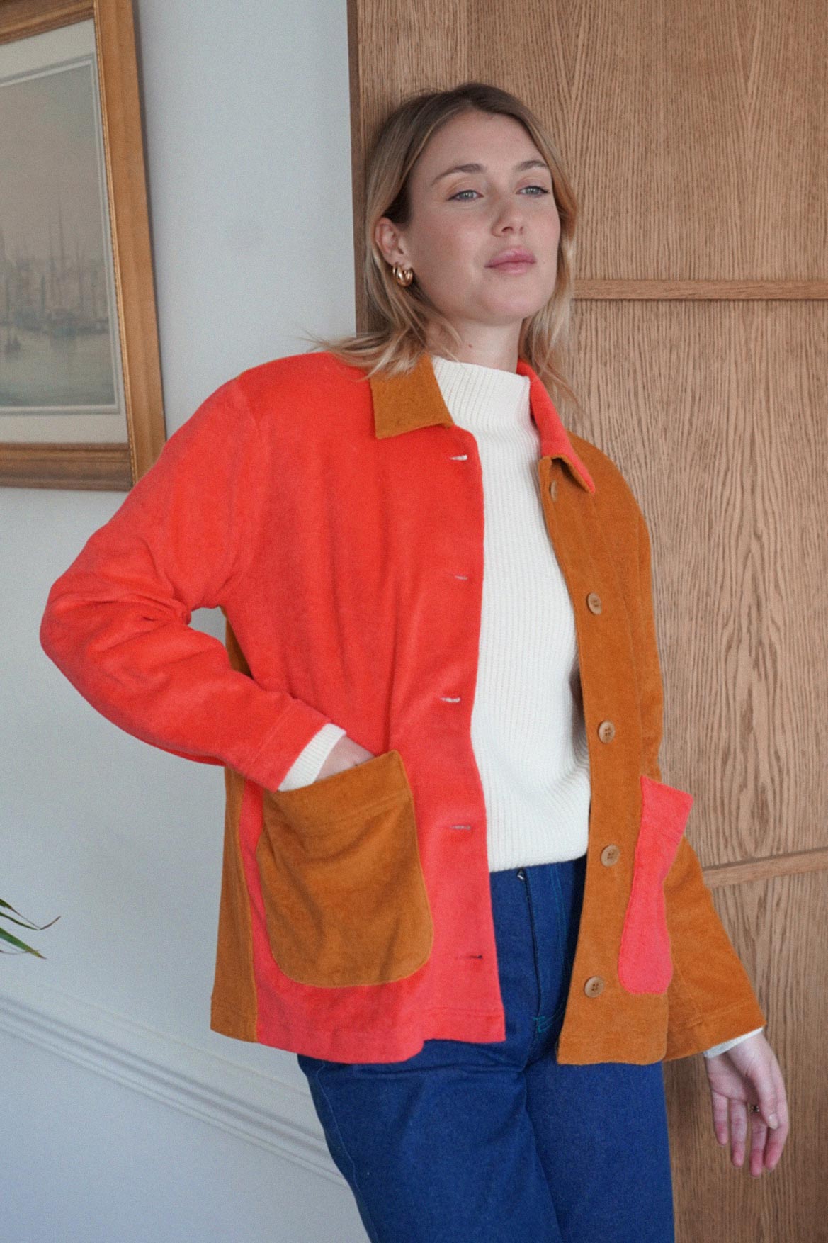 Chaqueta Lucie de tejido de rizo Bigou