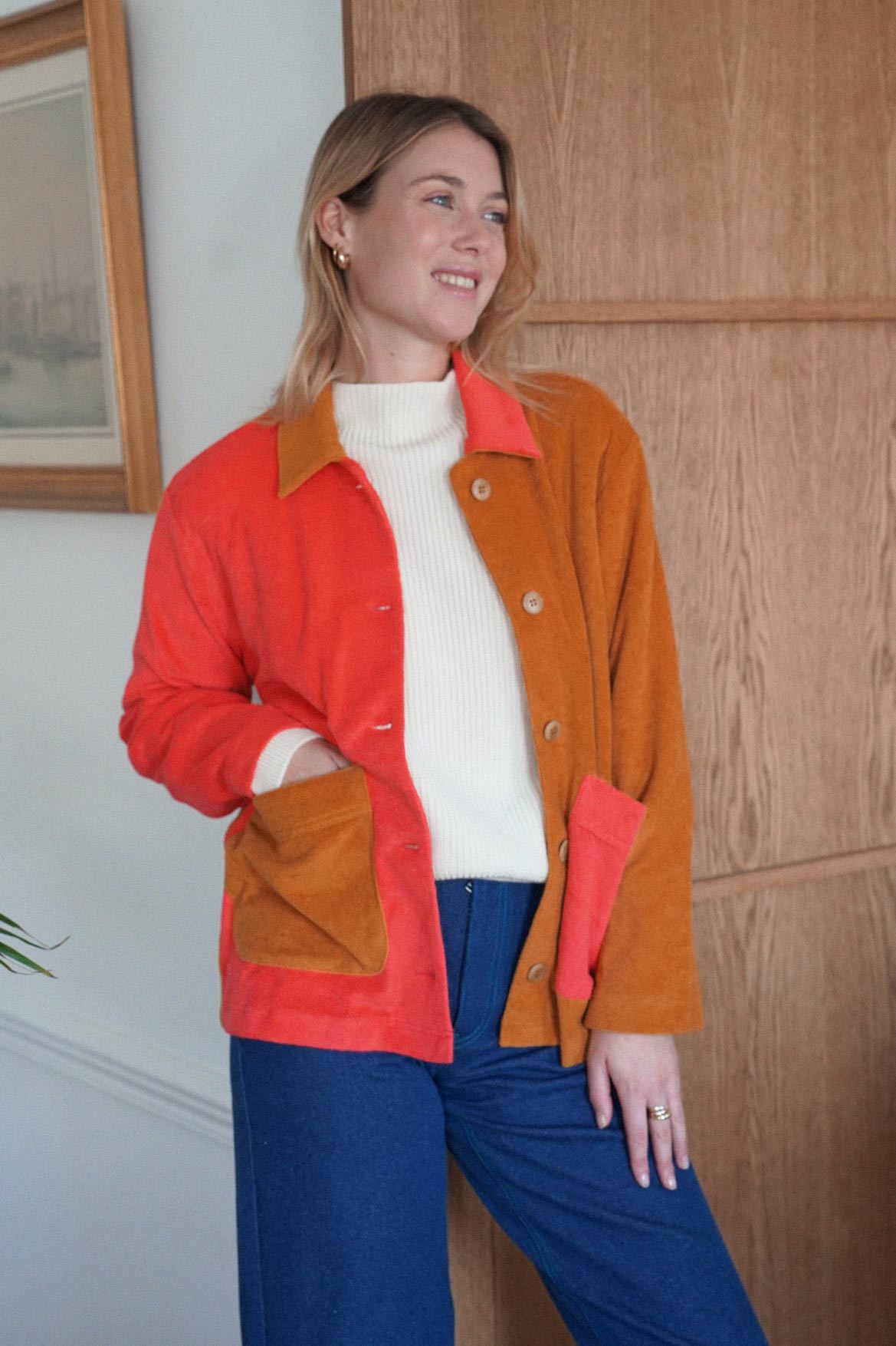 Chaqueta Lucie de tejido de rizo Bigou