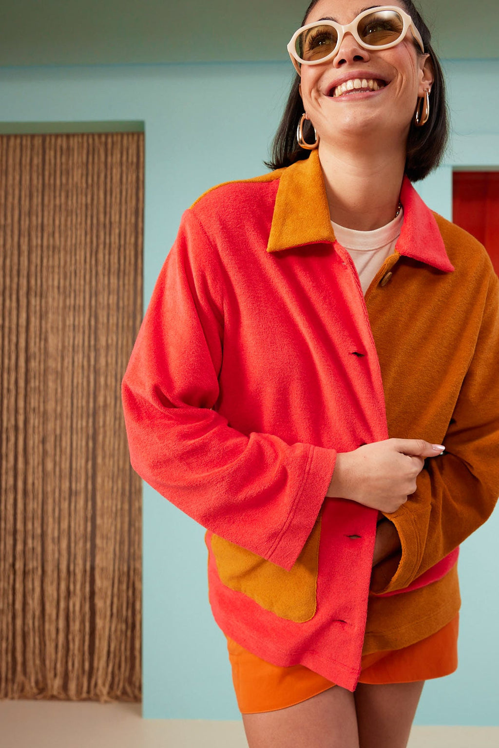 Chaqueta Lucie de tejido de rizo Bigou