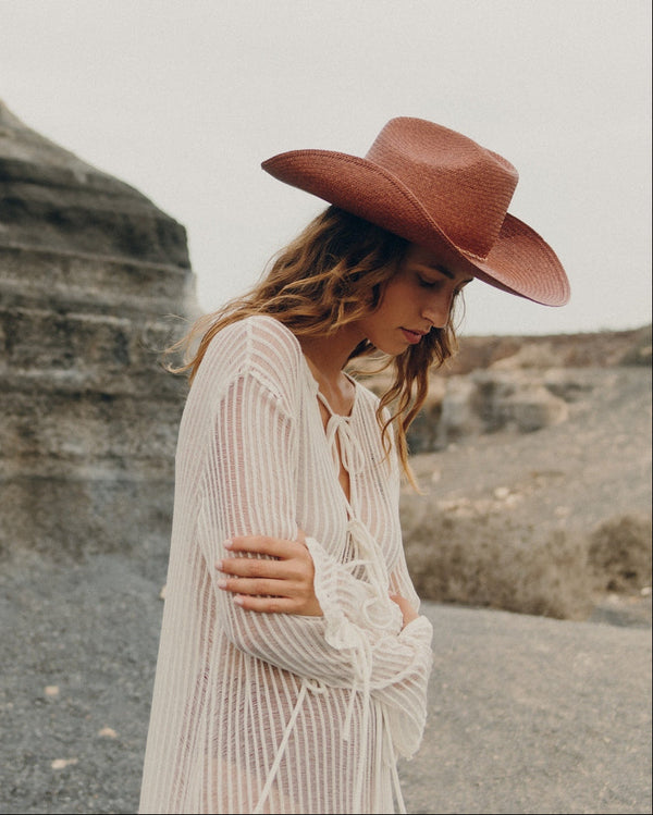 Chapeau Paille Luke - Terracotta