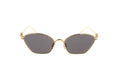 Luxury Eyewear – Sonnenbrillen - Loewe, goldfarbene Sonnenbrille mit grauen Gläsern, Frontansicht
