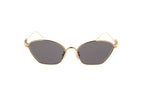 Luxury Eyewear – Sonnenbrillen - Loewe, goldfarbene Sonnenbrille mit grauen Gläsern, Frontansicht