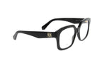 Luxury Eyewear – Okulary przeciwsłoneczne - Loewe, czarne okulary korekcyjne z octanu, widok z profilu trzy czwarte na białym tle