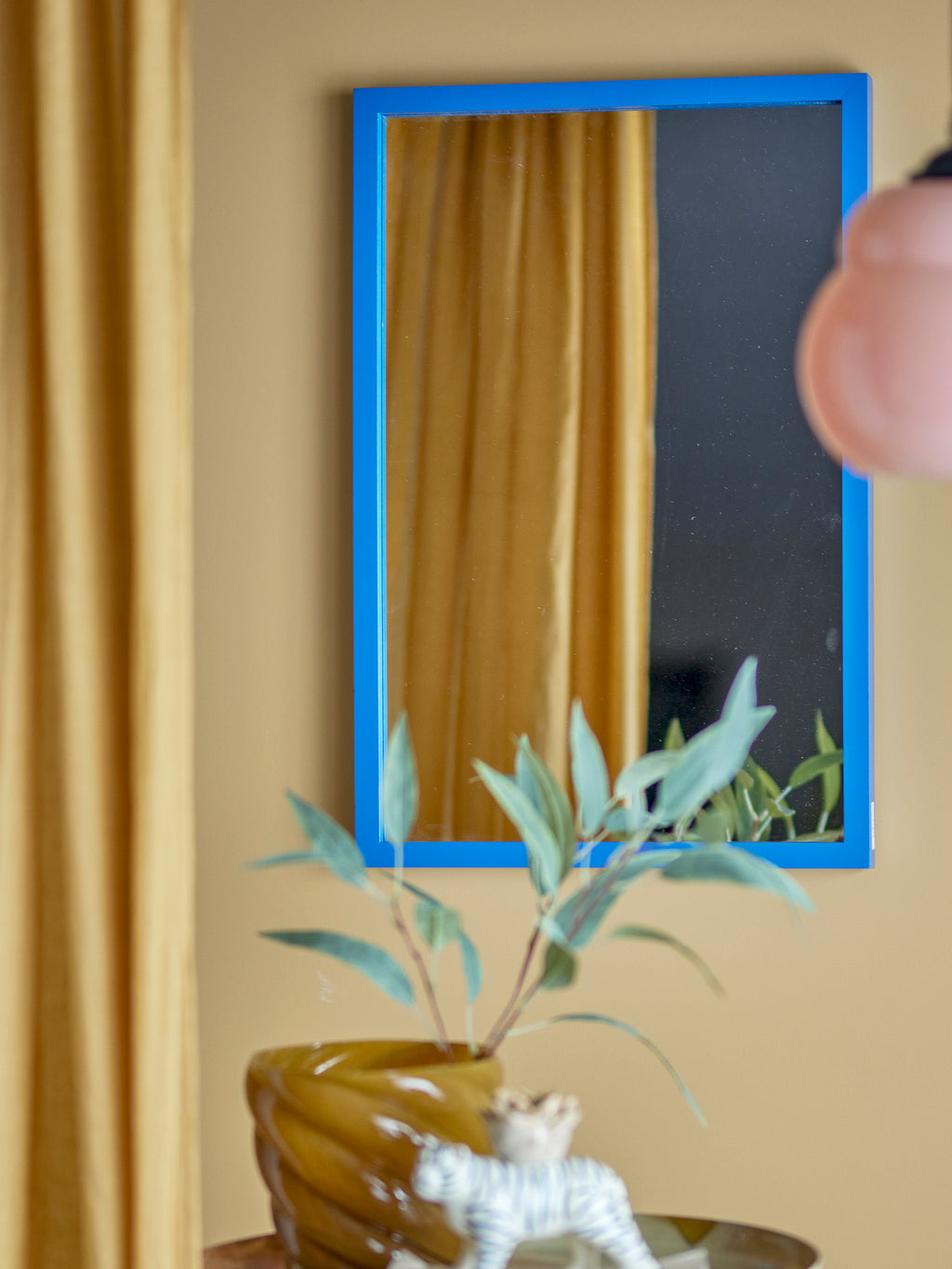 Atle - Espejo de Pared - Azul - Mdf