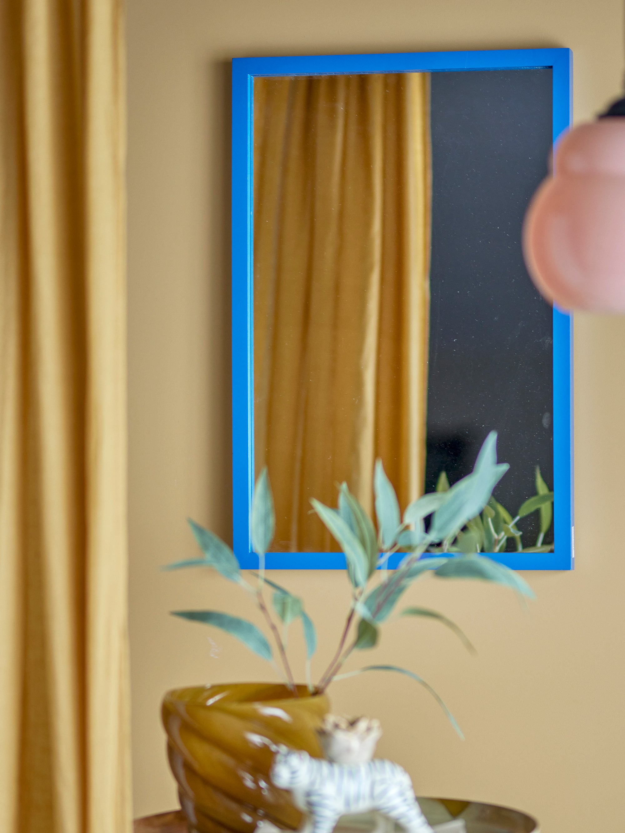 Atle - Espejo de Pared - Azul - Mdf
