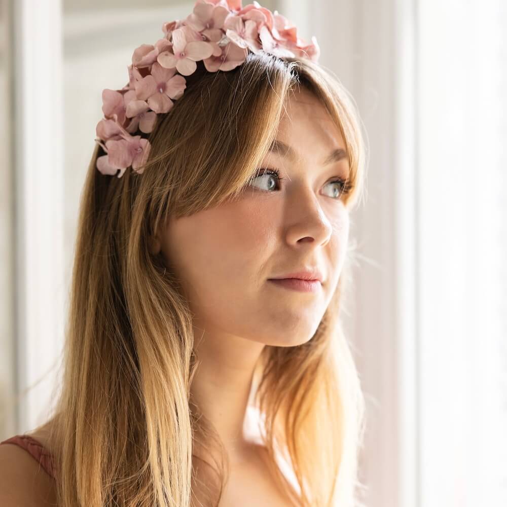 Serre Tête En Papier Rose L