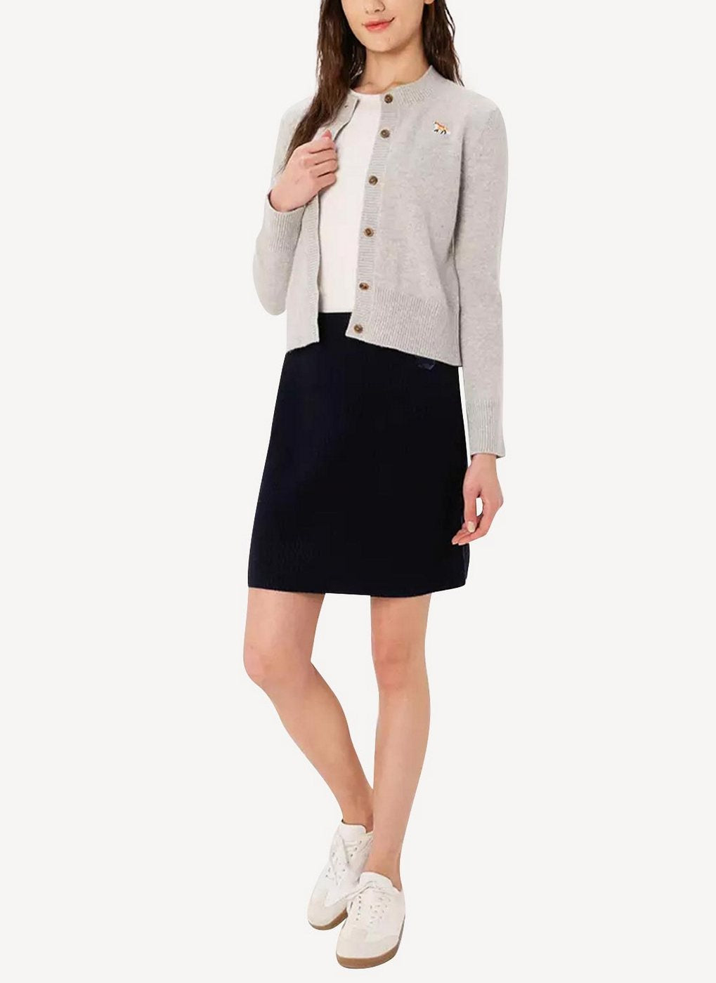 Maison Kitsune - Eyelet Skirt - Black - Women