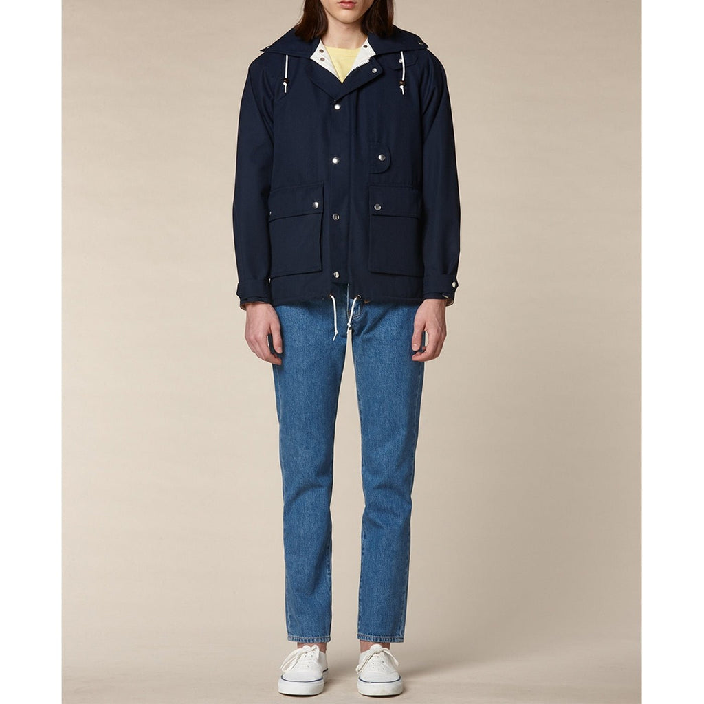 Fursac - Manteau En Coton Déperlant - Marine