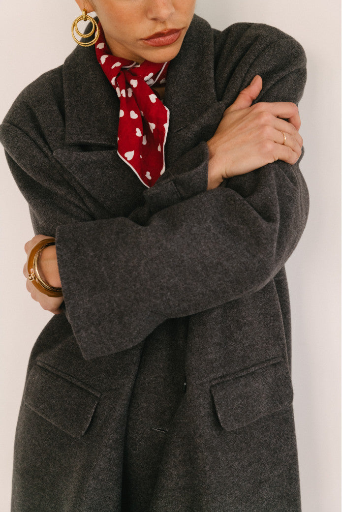 Manteau Mandarine Cappotto Gris