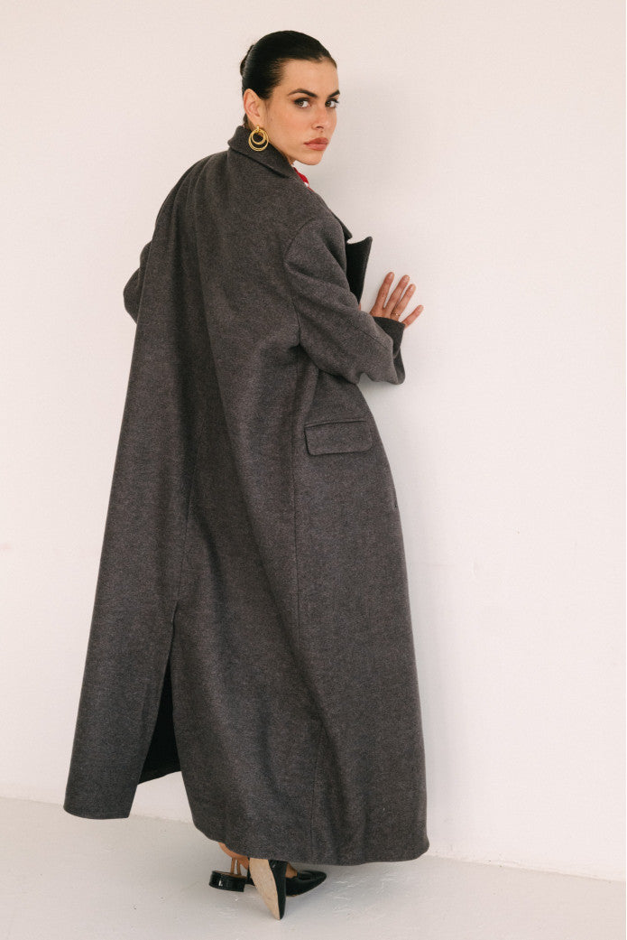 Manteau Mandarine Cappotto Gris