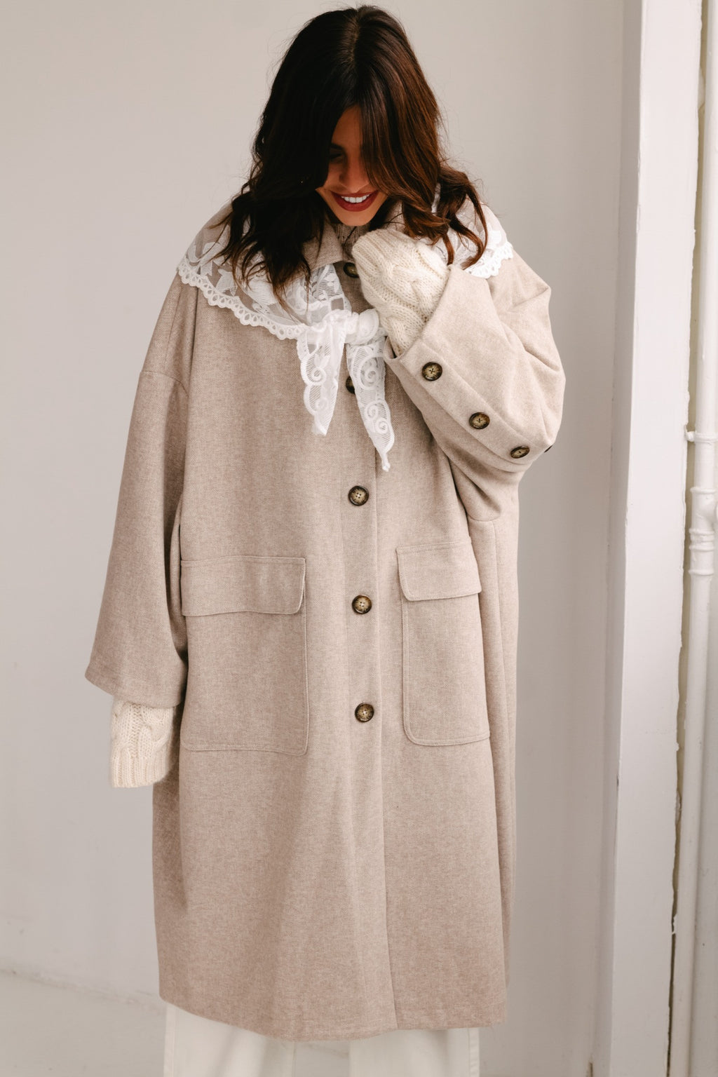 MARCELIN RESCA ECRU COAT