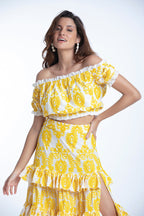 Top Jenna - Bordado Amarillo