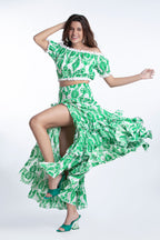 Jenna Top - Green Embroidery