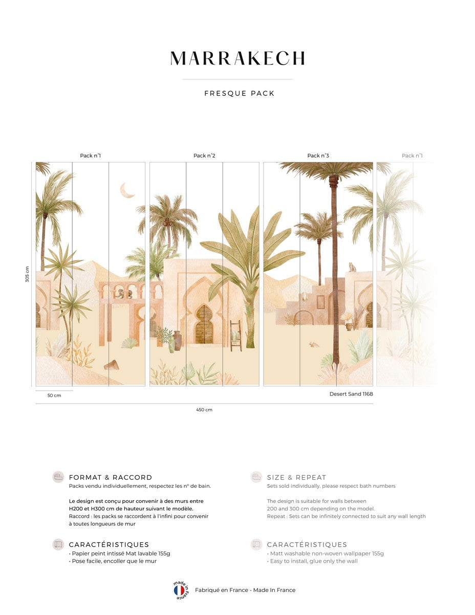 Marrakech Wall Mural - Desert Sand
