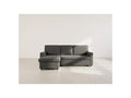 Meiya - Sofá Rinconero Convertible Con Arcón - Tela - Gris Oscuro