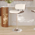 Melchior - Chaise De Bar Réglable En Pu Blanc