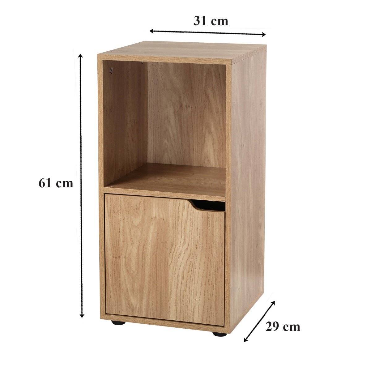 Mesitas De Noche 2 Cajas Decoración Madera 1 Puerta - Juego De 2