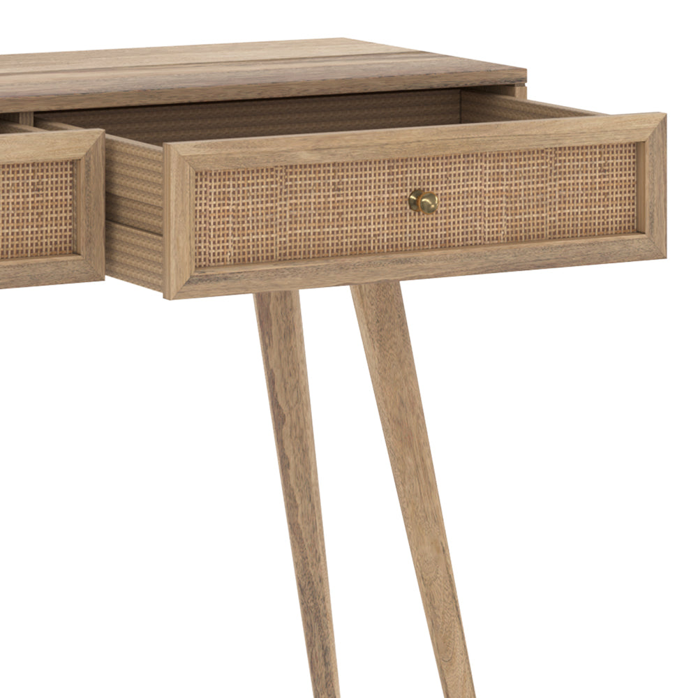 Masala - Console En Bois De Manguier 2 Tiroirs