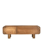 Sira - Mobile TV a 2 Ante - Legno Massello - Legno Scuro