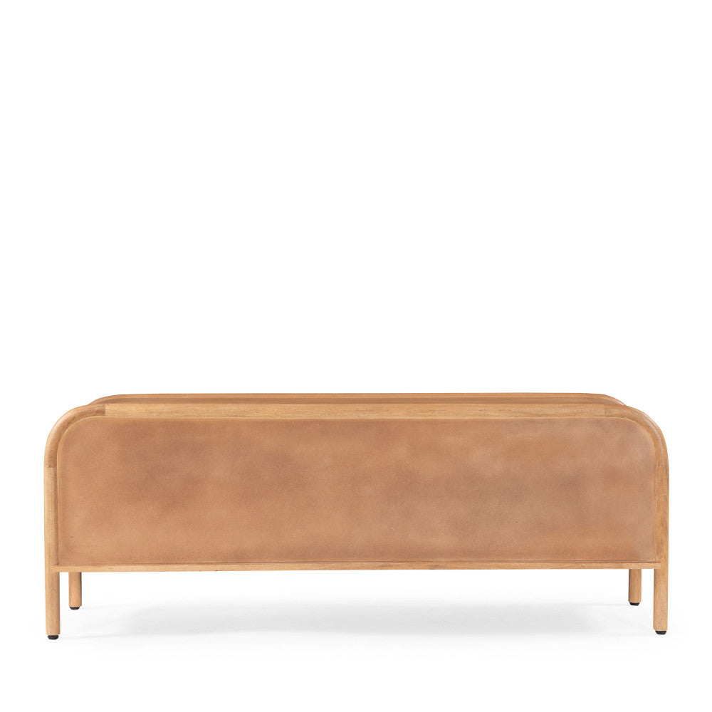 Bali - Mueble de TV de 2 puertas - Madera maciza - Madera clara