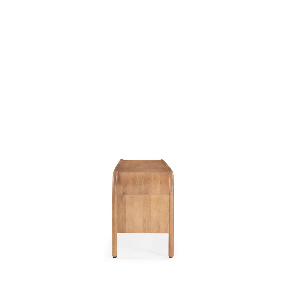Bali - Mueble de TV de 2 puertas - Madera maciza - Madera clara