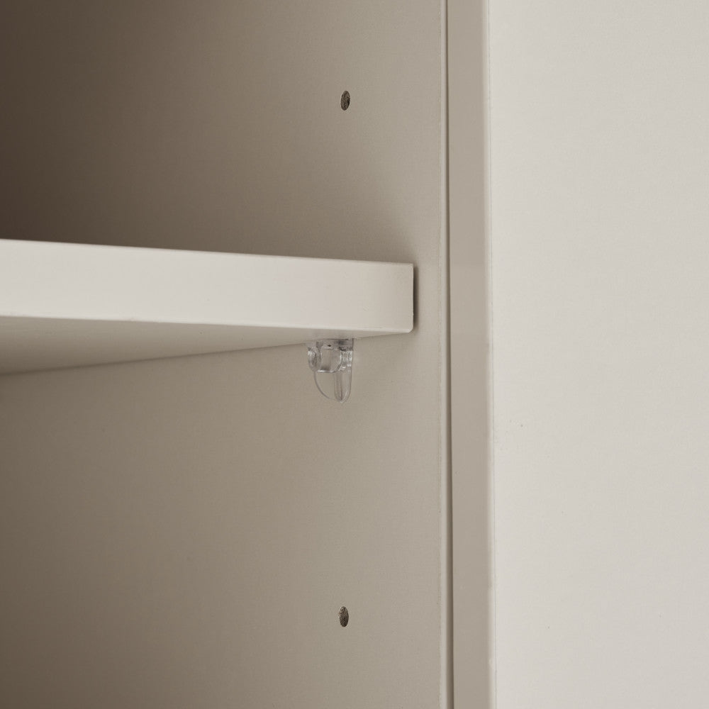Stanley - Mueble de TV de 2 puertas y metal - Madera - Beige