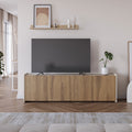 Enara - Mueble de TV de 4 puertas - Madera - Madera oscura