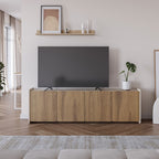 Enara - Mueble de TV de 4 puertas - Madera - Madera oscura