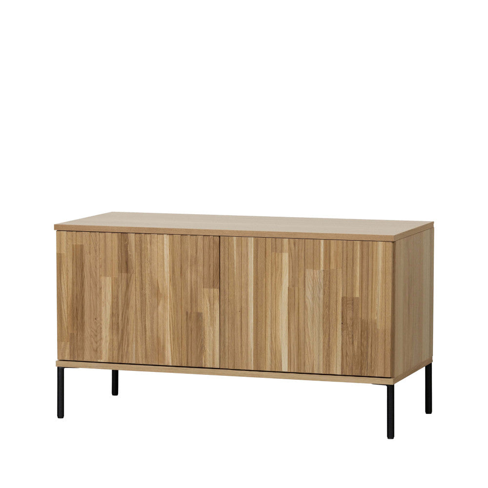 New gravure - Meuble TV 2 Portes - Bois - Bois clair
