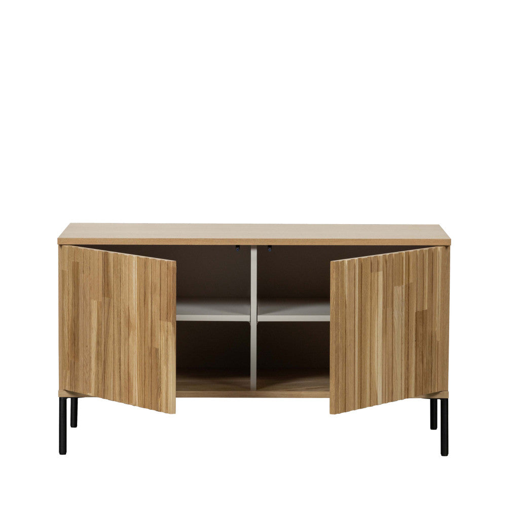 New gravure - Meuble TV 2 Portes - Bois - Bois clair