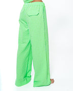 Pantalon À Carreaux Vichy - Lime