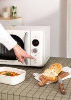 Retro Microwave - 900W Digital Grill Microwave - Off-White
