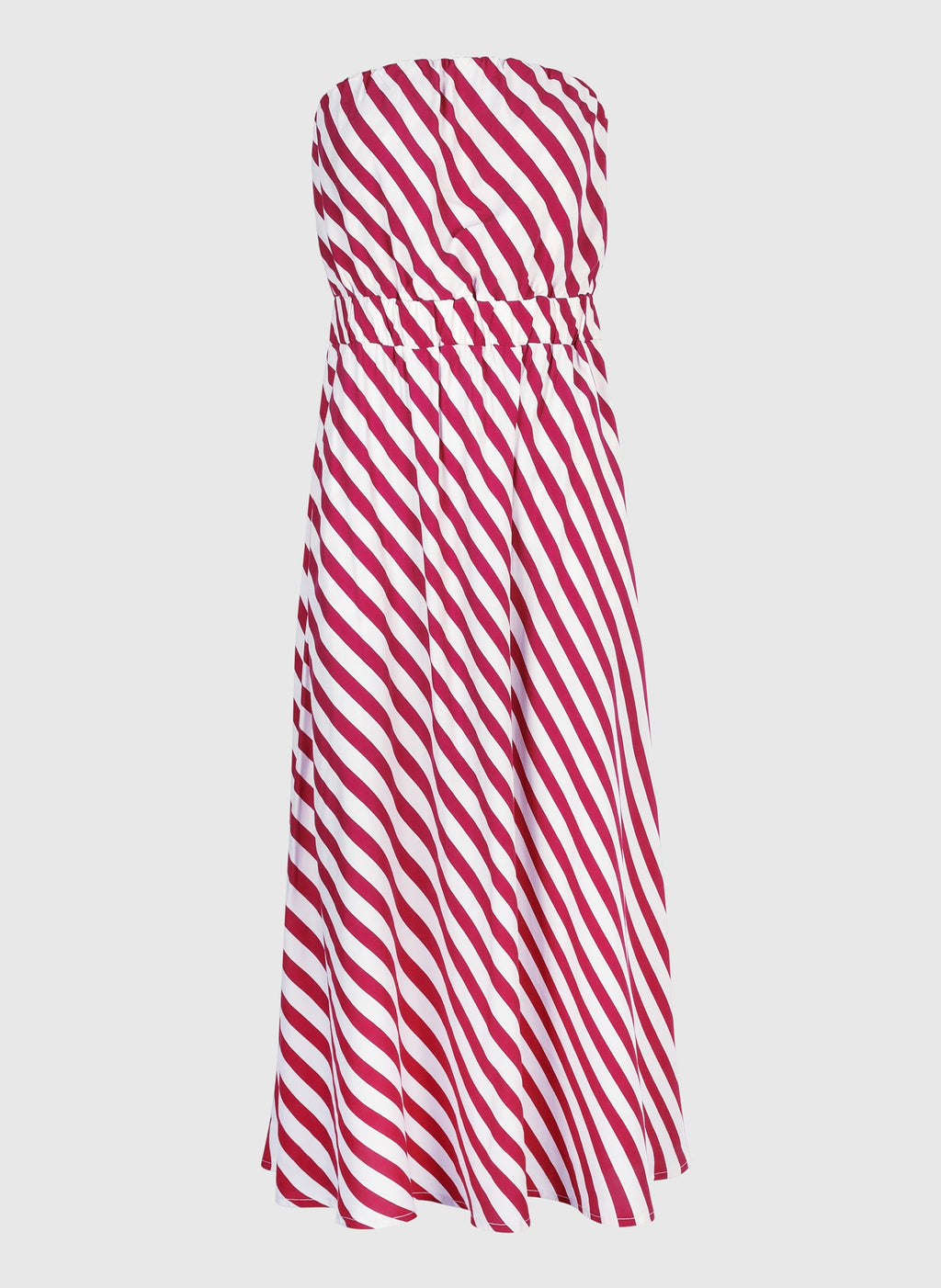 Robe Longue Mikitry Stipe Framboise