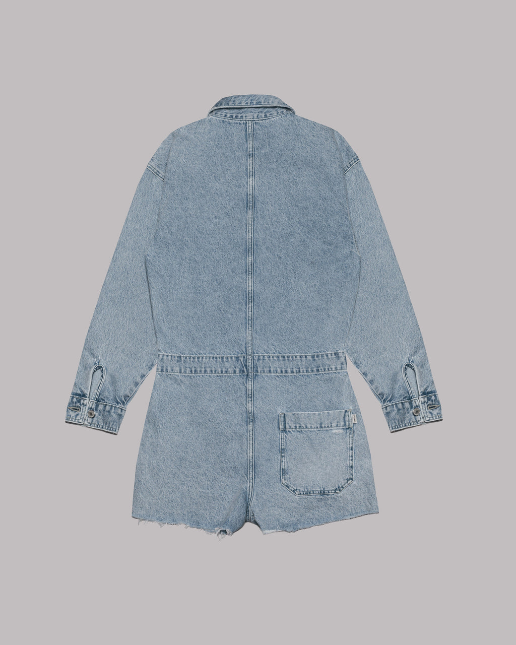 Blue Short Denim Jumpsuit - Product photo